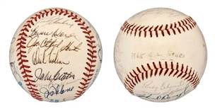 1965 American League Team Signed Baseball and Stars/Old Timers Baseball Lot of (2)